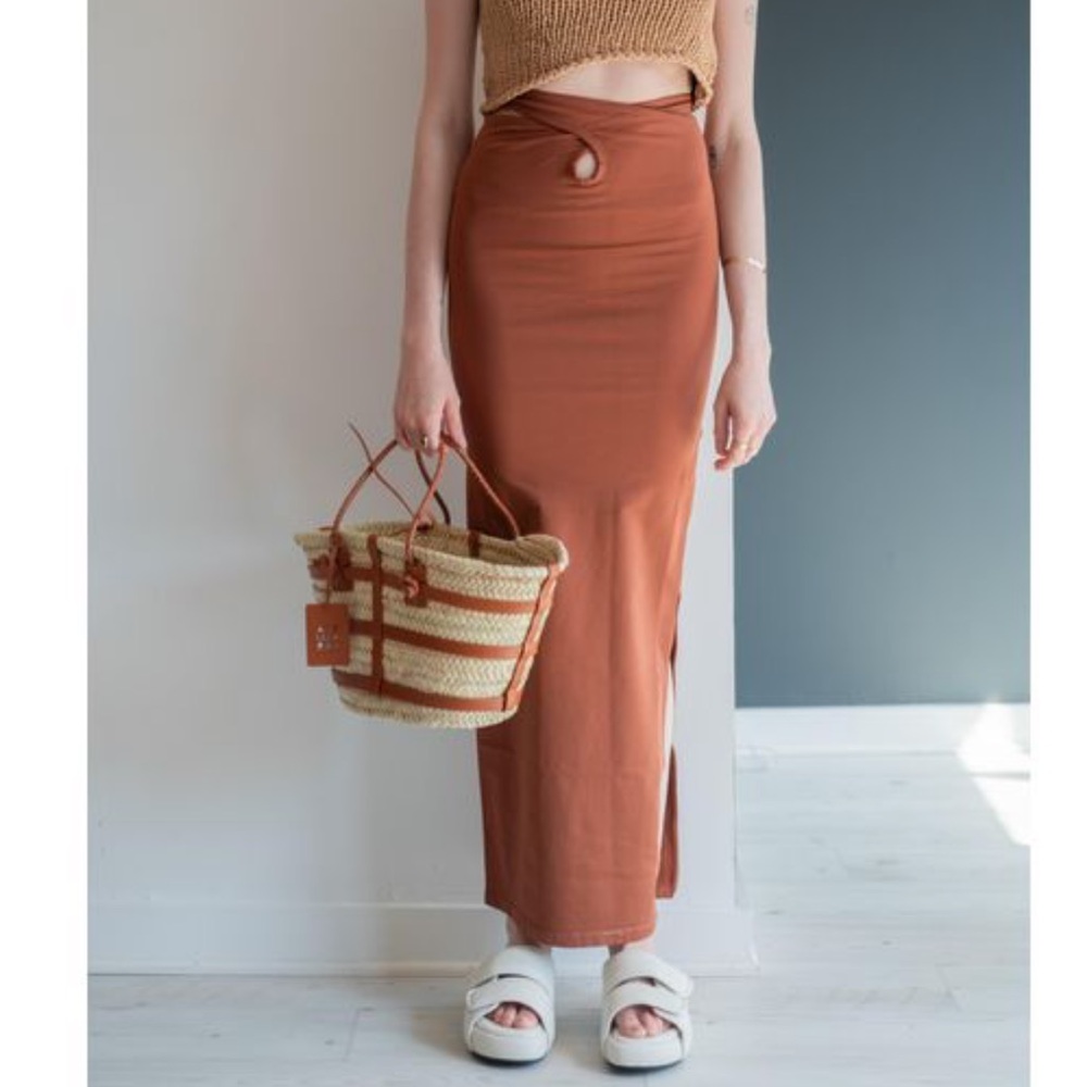 Simon Miller Womens Stretch Yammin Skirt Womens‎ Size XS / Small Tan Brown NWOT